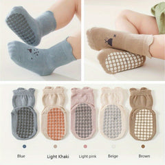 2pairs Baby Girls Kids Floor Socks Comfy Non slip Bottom Trampoline Socks