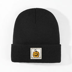 Halloween Pumpkin Knitted Hat Soft Skull Cap
