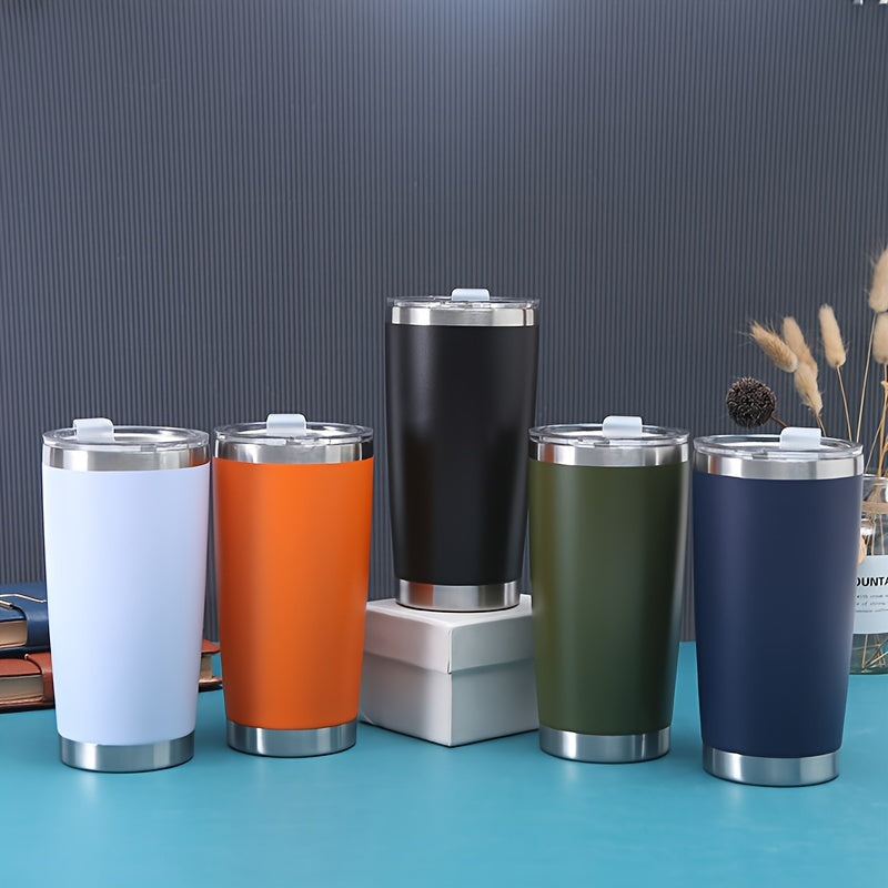 600ml Stainless Steel Insulated Water Cup Leakproof Coffee Cup