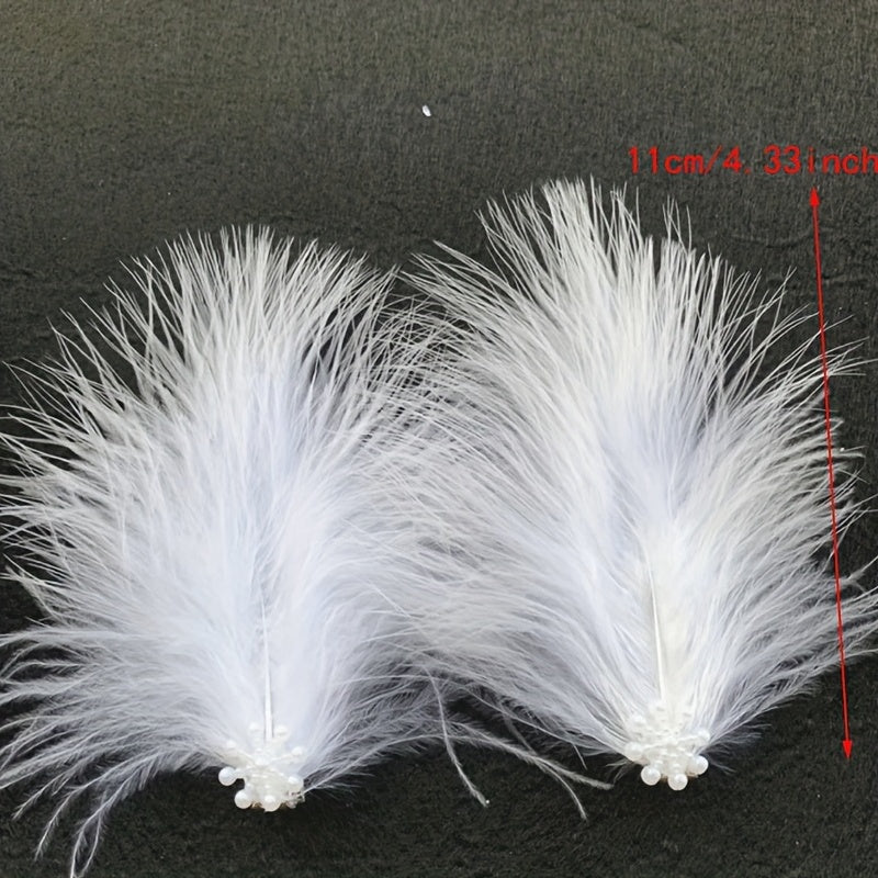 Feather Pearl Hair Pin Princess Style Hair Accessories