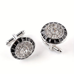 Men's French Alloy Artificial Diamond Cufflinks Business Accessories
