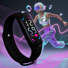LED Night Light Digital Watch for Students
