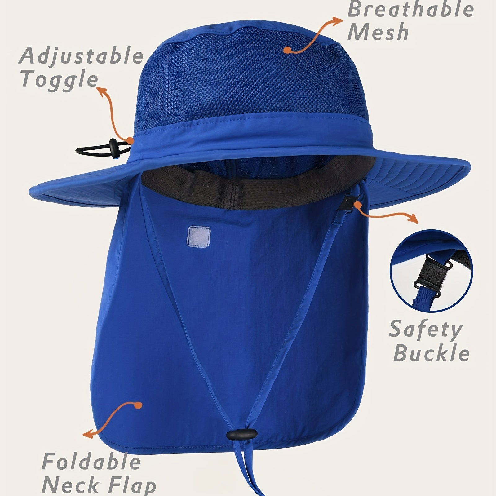 Teen Casual Sun Hat with Wide Brim and Neck Flap