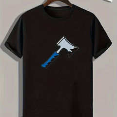 Ax Print Men's Graphic T shirt Casual Comfy Tees For Summer Mens Clothing