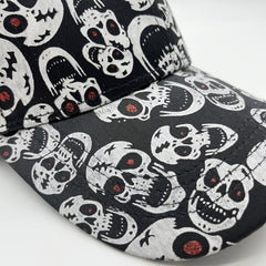 Skull Print Baseball Cap Y2K Vintage Sun Hat Men Unisex Dad Hats