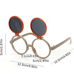 Boys Casual Flip Sunglasses Cartoon Decorative Accessories