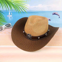 Casual Sunshade Straw Hat Hexagonal Light Array Spring Summer Travel