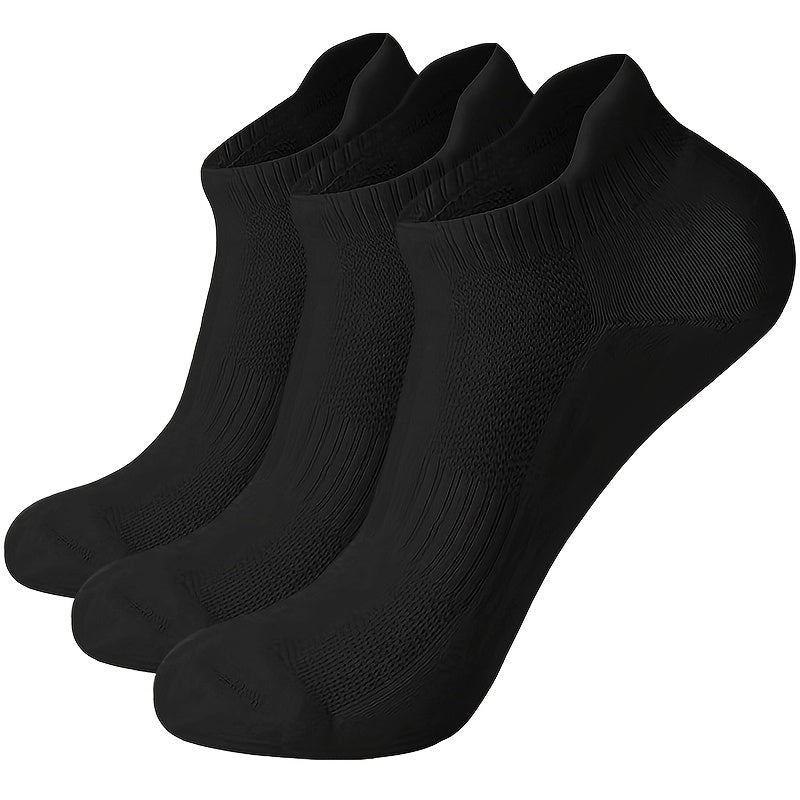 Men's Mid Crew Sport Socks 3-Pack Nylon Blend for Basketball Running