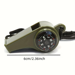 3-in-1 Whistle with Compass Survival Tool