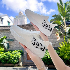 Women's Colorblock Flatform Sneakers Lace Up Breathable Shoes