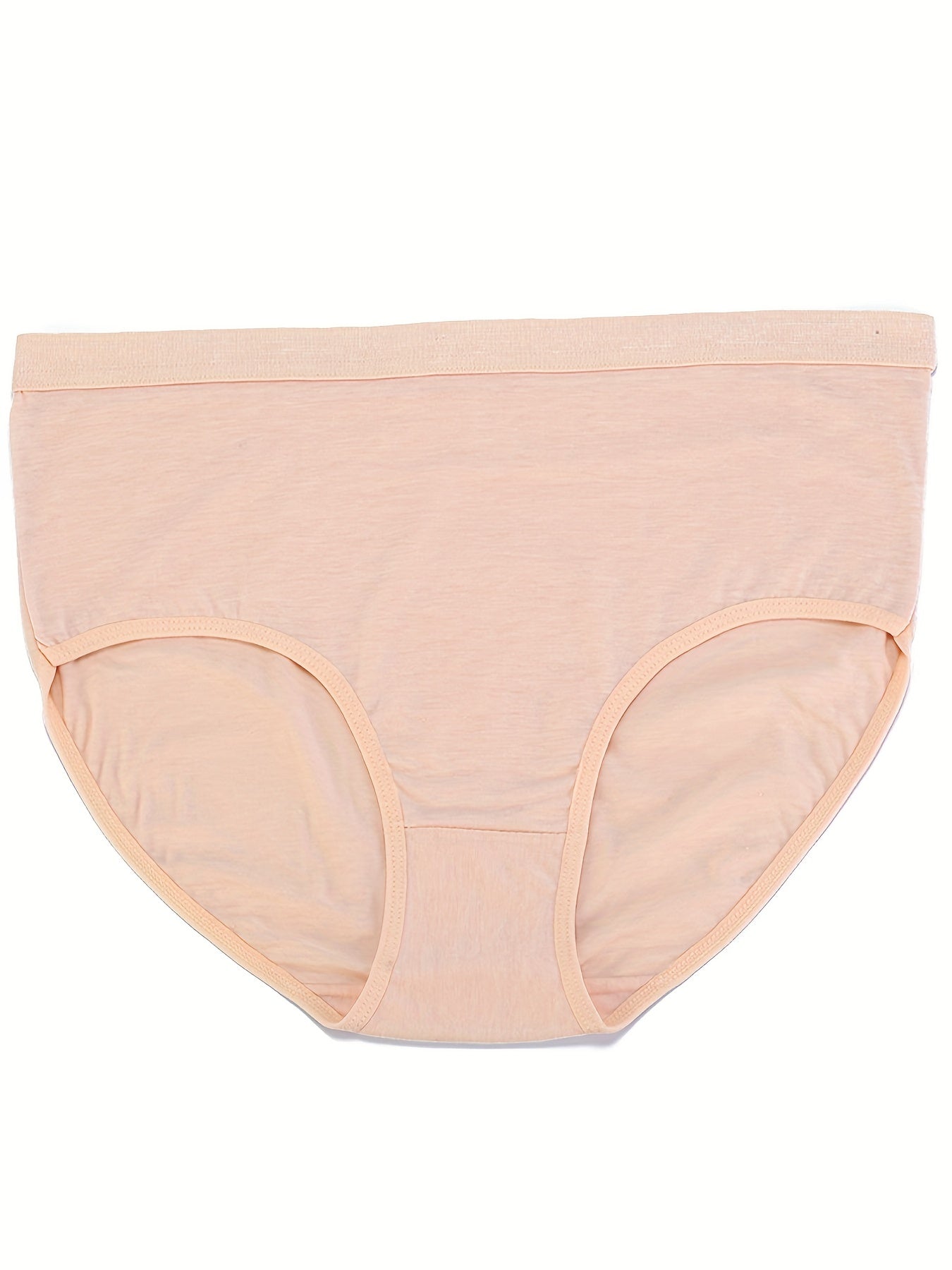 3 Pack Plus Size Panties Set Women's Solid Soft Underwear