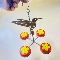 Four Cup Bird Feeder Hanging Outdoor Garden Flower Bird Feeder