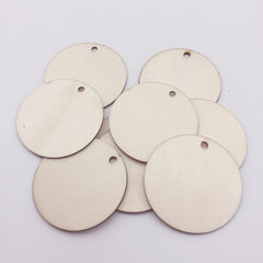 40pcs 5.08cm Natural Round Wooden Circles for Christmas Decorations