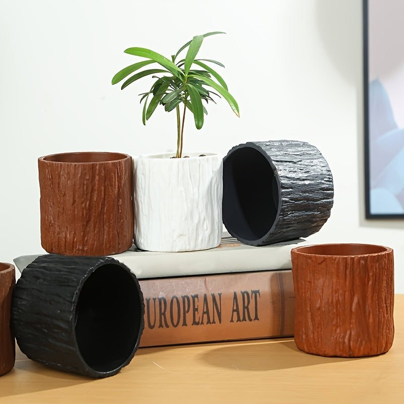 Creative Resin Flowerpot Container - Minimalist Design