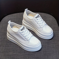 Women's Platform Skate Shoes Height Increasing Low Top Sneakers