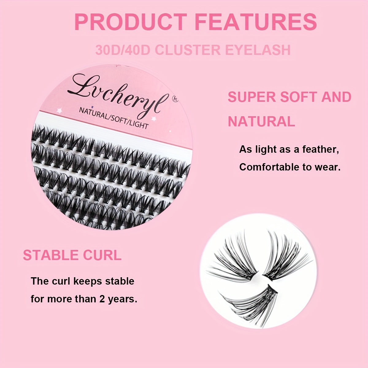 200Pcs 30D 40D Mixed Eyelash Extensions D Curling Cluster Lashes