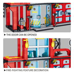543pcs City Fire Station Building Blocks Set - Great Gift for Kids
