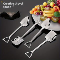 4pcs Stainless Steel Coffee Shovel Spoon for Dessert Mixing