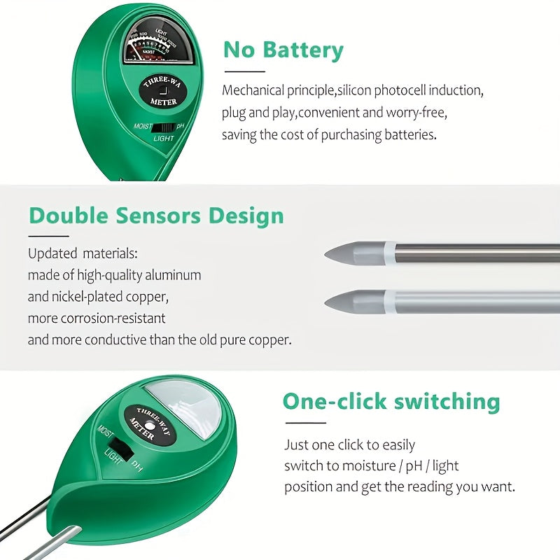 Soil Moisture Detector for Gardening Greenhouses Flowers Orchards