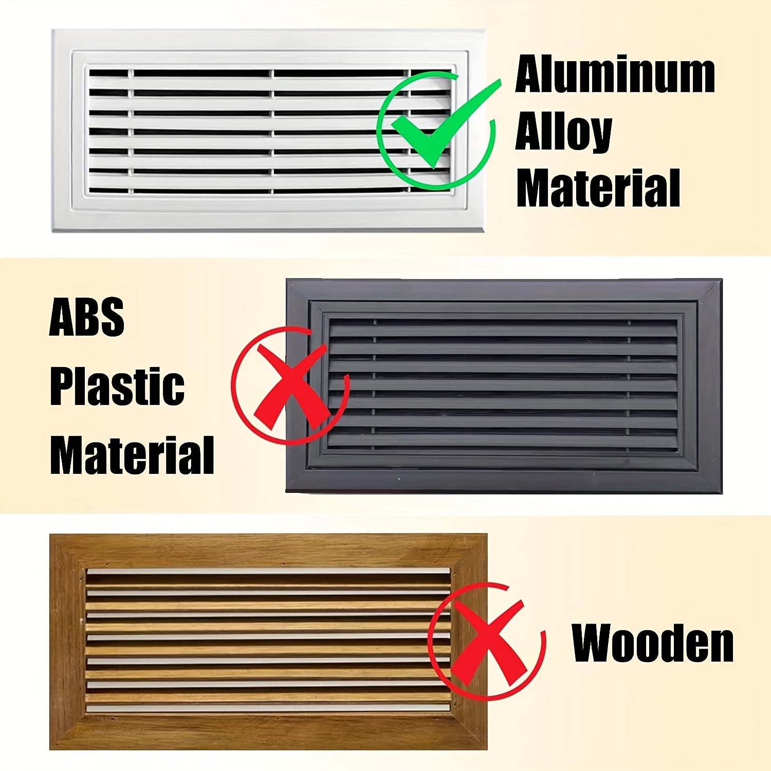 4pc Strong Magnetic Vent Covers 10x25cm Home Floor Air Vent Covers