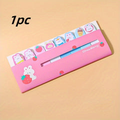 1pc Cartoon Animal Line Stand Sticky Notes Index Notes Stationery