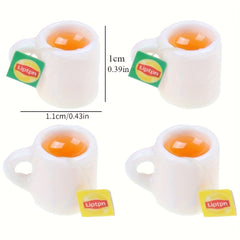 2pcs Dollhouse Coffee Cup Mini Kitchen Room Food Drink Home Tableware Decors