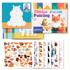 Animal Traffic Sticker by Number Painting Kids Activity Toys