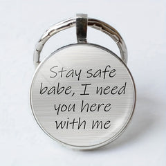 Vintage Boys & Girls Keychain 'I Need You Here With Me'