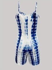 Tie Dye Cami Romper Jumpsuit Sleeveless Casual Women's Clothing