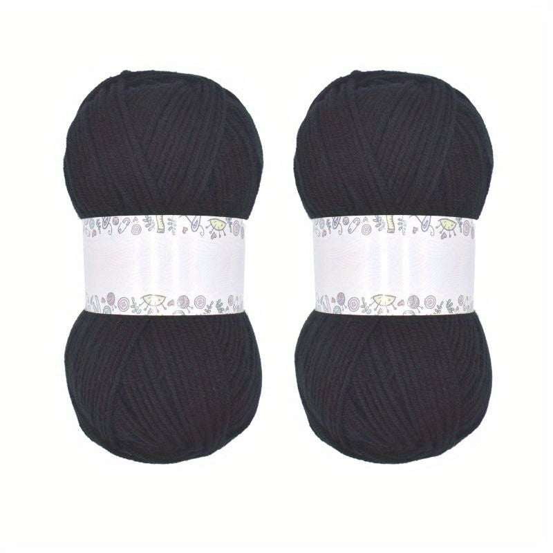 2pcs Acrylic Crochet Yarn Soft Cotton Yarn for Hand Knitting Crocheting