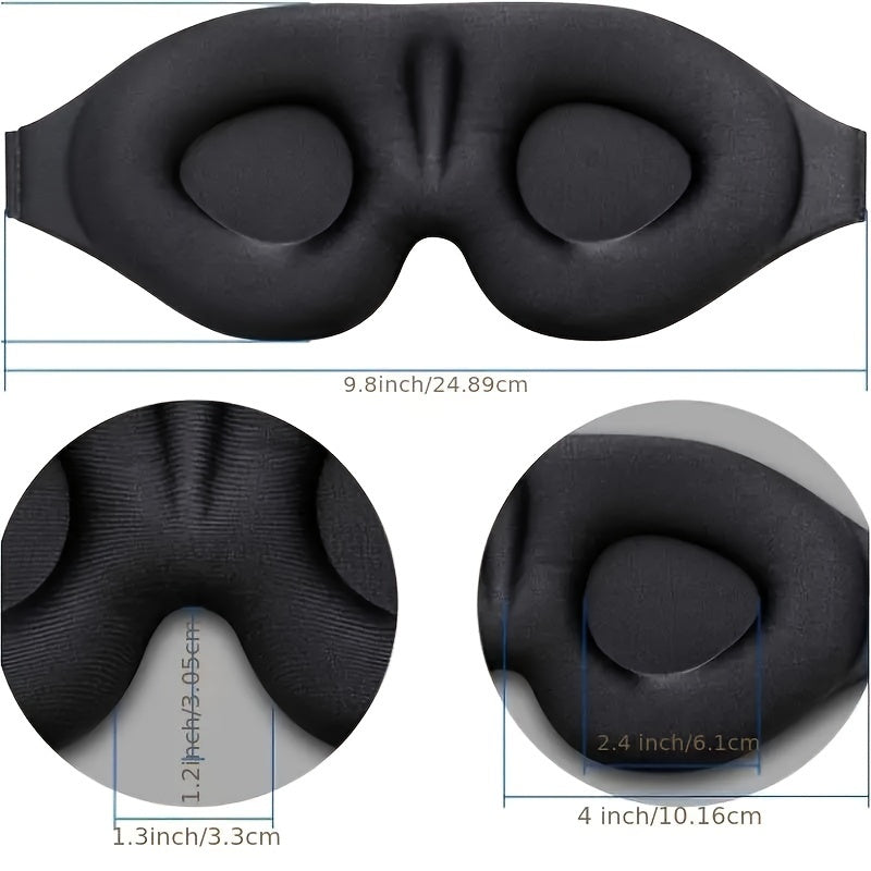 3D Soft Eye Mask for Men Women with Adjustable Band