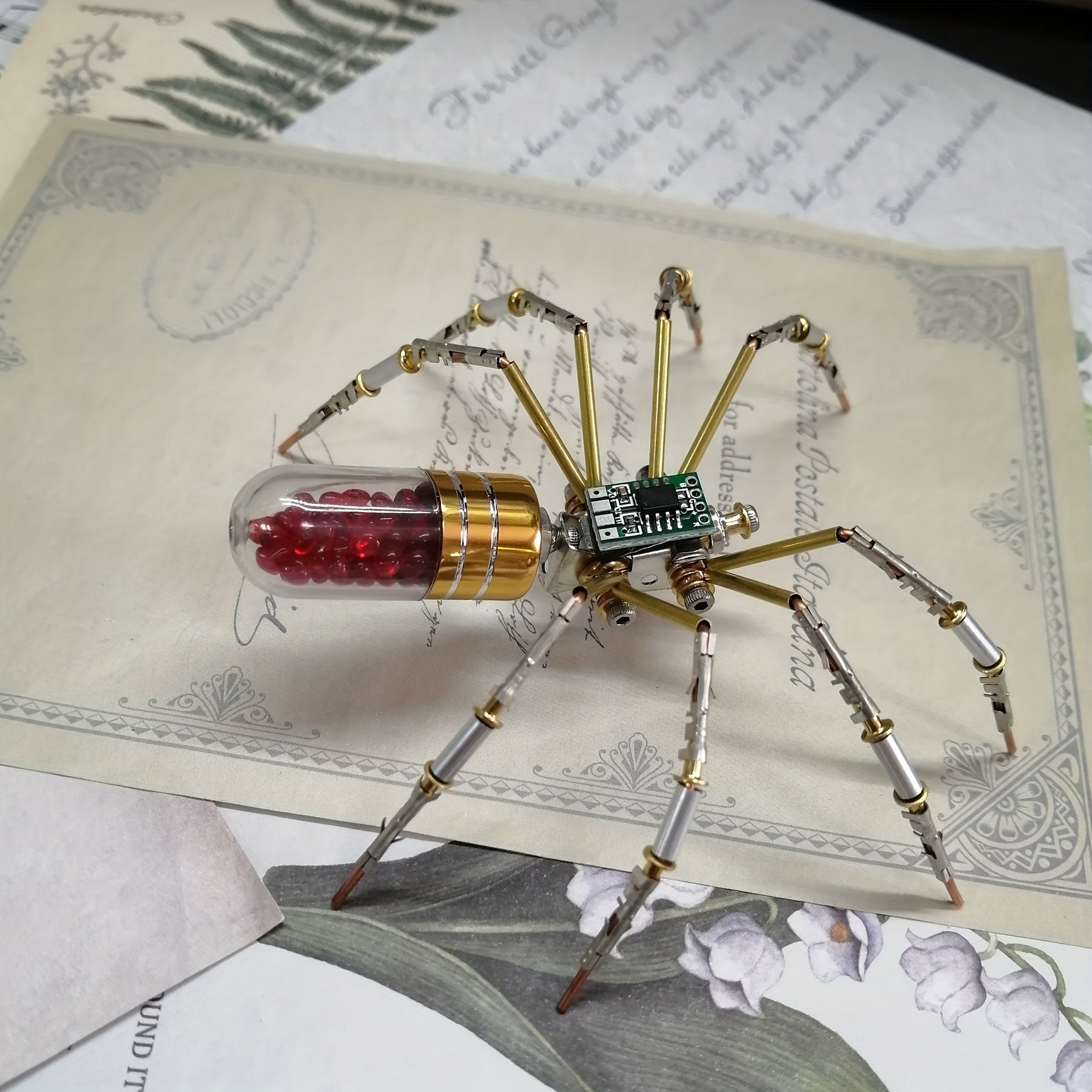 Steampunk DIY Metal Puzzle Small Spider Model Kit