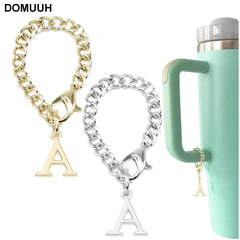 2pcs A Initial Letter Charms Bottle Handle Decorative Pendants