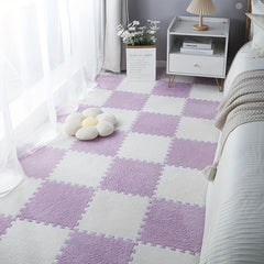10pcs Bedroom Rug Splicing Mat Living Room Floor Rug Washable Cut