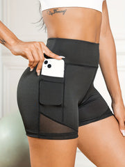 Mesh Sexy Biker Shorts High Waist Slim Fit Workout Pants
