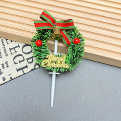 Christmas Cake Insert Party Decoration Cupcake Decoration