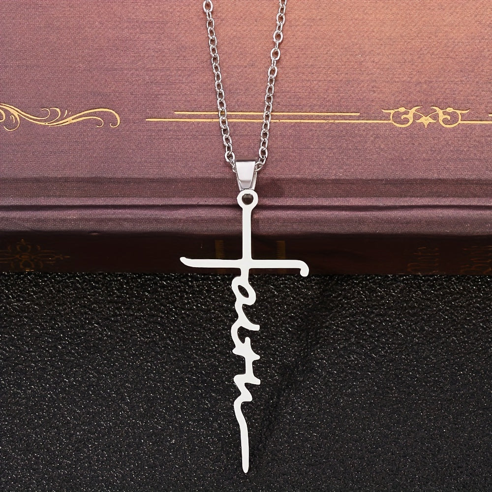 Faith Letter Pendent Necklace for Grandson