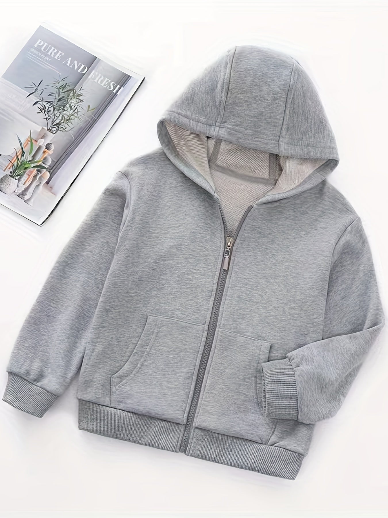Kid's Full Zip Hooded Sweatshirt Casual Hoodies For Boys Girls