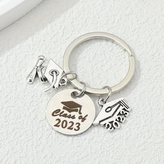 Graduation Hat Keychain Metal Key Ring Purse Bag Charm Gift