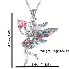 Fairy Zircon Pendant Necklace Charm Jewelry Gift for Girls