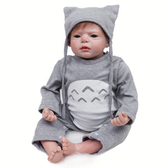 20" Realistic Newborn Baby Doll with Rooted Hair - Doll Toys for Kids