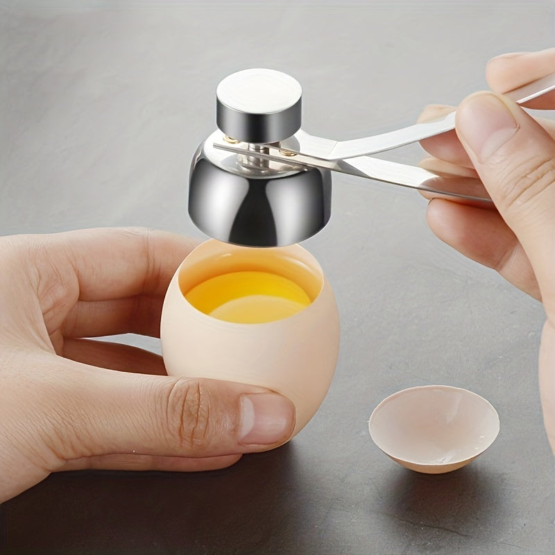 Stainless Steel Egg Cracker Topper Easy Egg Opener Remover Tool