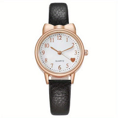 Cat Ears Love Kids Watch Leather Casual Female Youth Girls Student