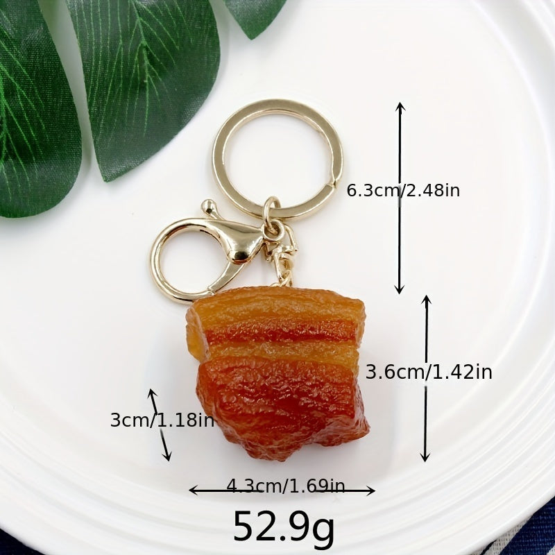 Creative Braised Pork Key Chain Funny Bag Backpack Pendant