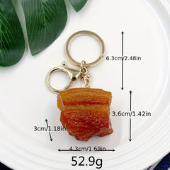 Creative Braised Pork Key Chain Funny Bag Backpack Pendant