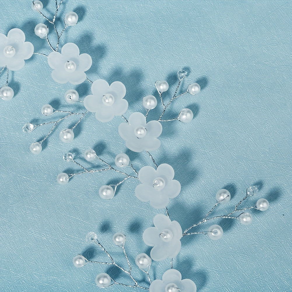 Faux Pearl Flower Hairband Headband Bridal Wedding Party Decorations