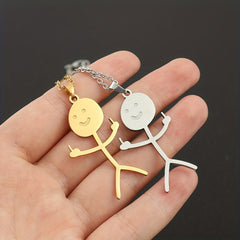 Hip Hop Fun Graffiti Necklace Titanium Steel Chain