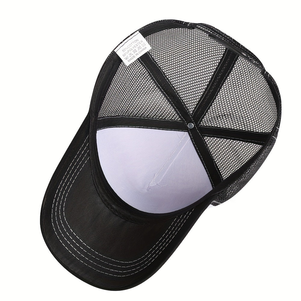 Fruit Embroidery Patch Trucker Hat Mesh Breathable Baseball Cap