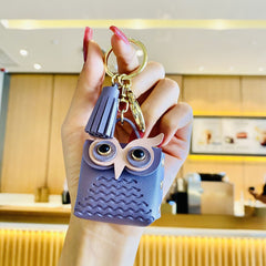 Cute Owl Coin Purse Keyring with Lobster Clasp