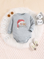 Baby Girl's Santa Cartoon Onesie Romper